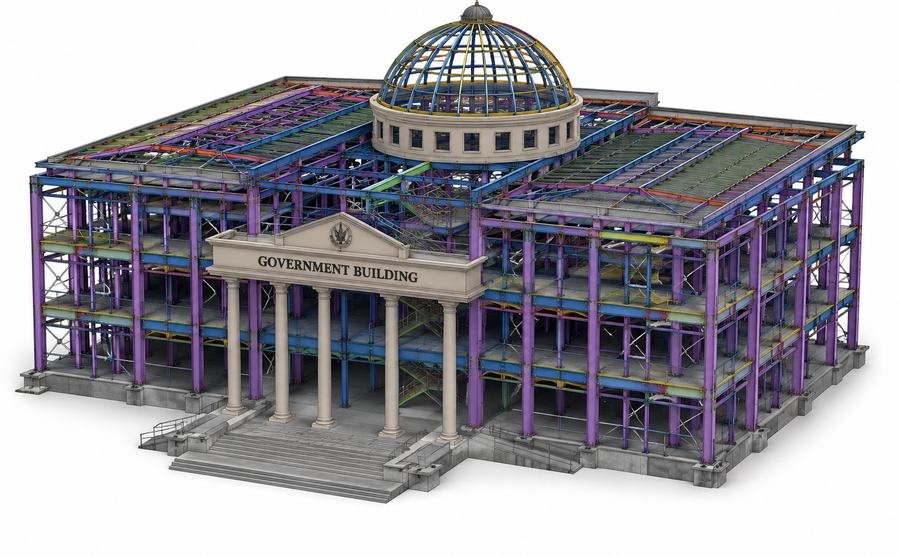Government facility steel detailing supporting public infrastructure projects